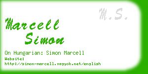marcell simon business card